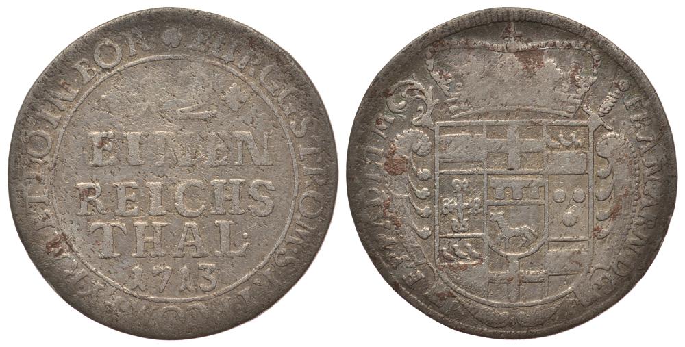 Падерборн 1/12 талера 1713 WR KM 153 серебро 413-6145
