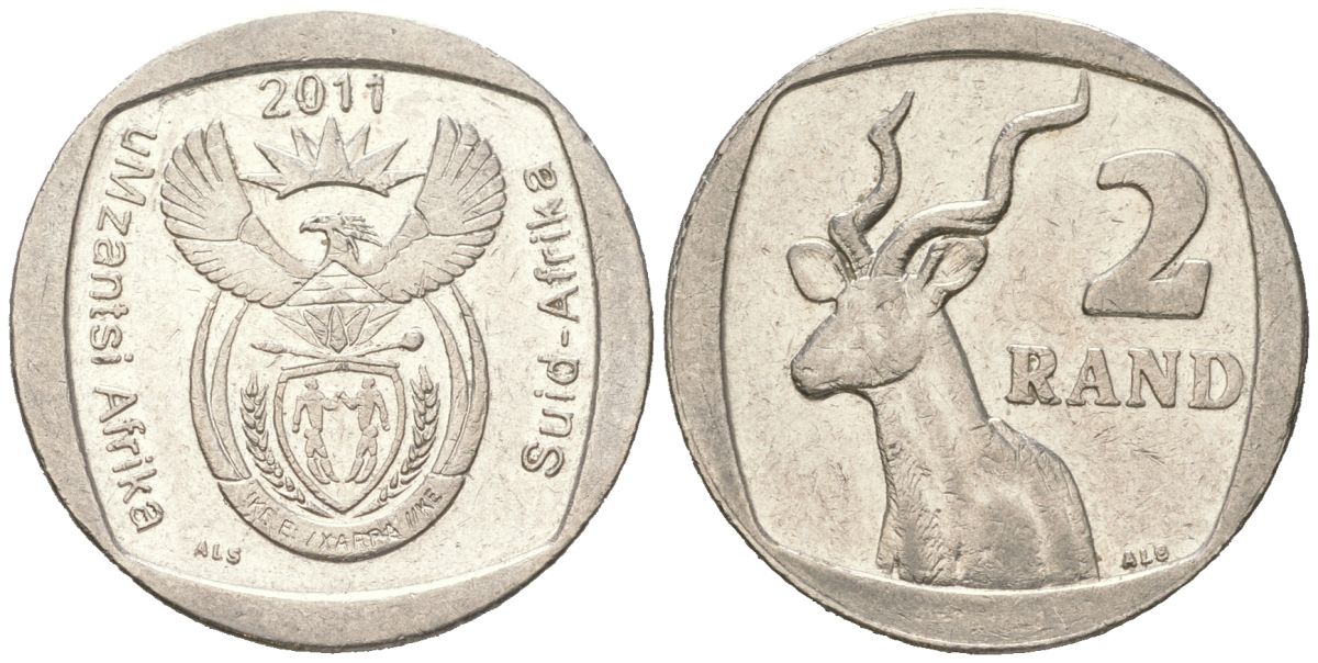 ЮАР 2 ранда 2011 KM 505 медь плакированная медно-никелем 4364-2426