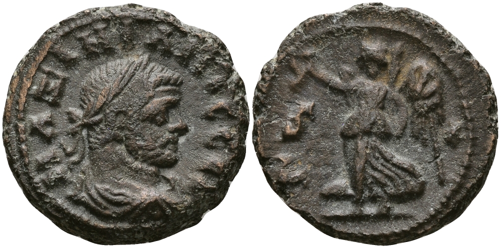 Римская Империя, Провинция Египет тетрадрахма 290 - 291 Максимиан Геркулий / НИКА, Александрия Good Very fine Dattari 5964 биллон 1073-9-63