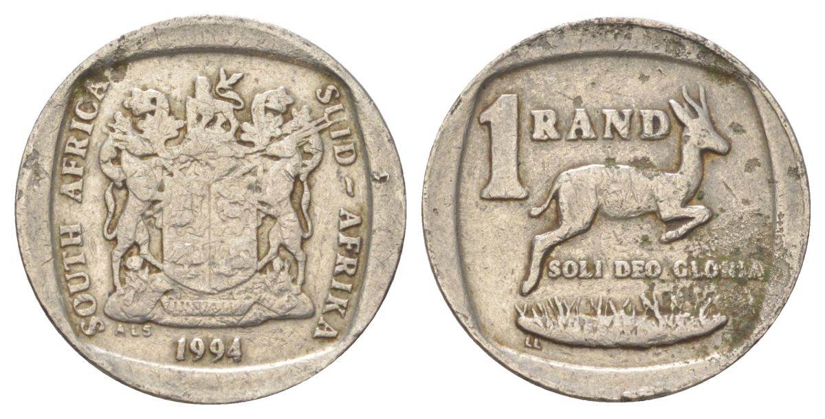 ЮАР 1 ранд 1994 KM 138 медь плакированная никелем 4627-269