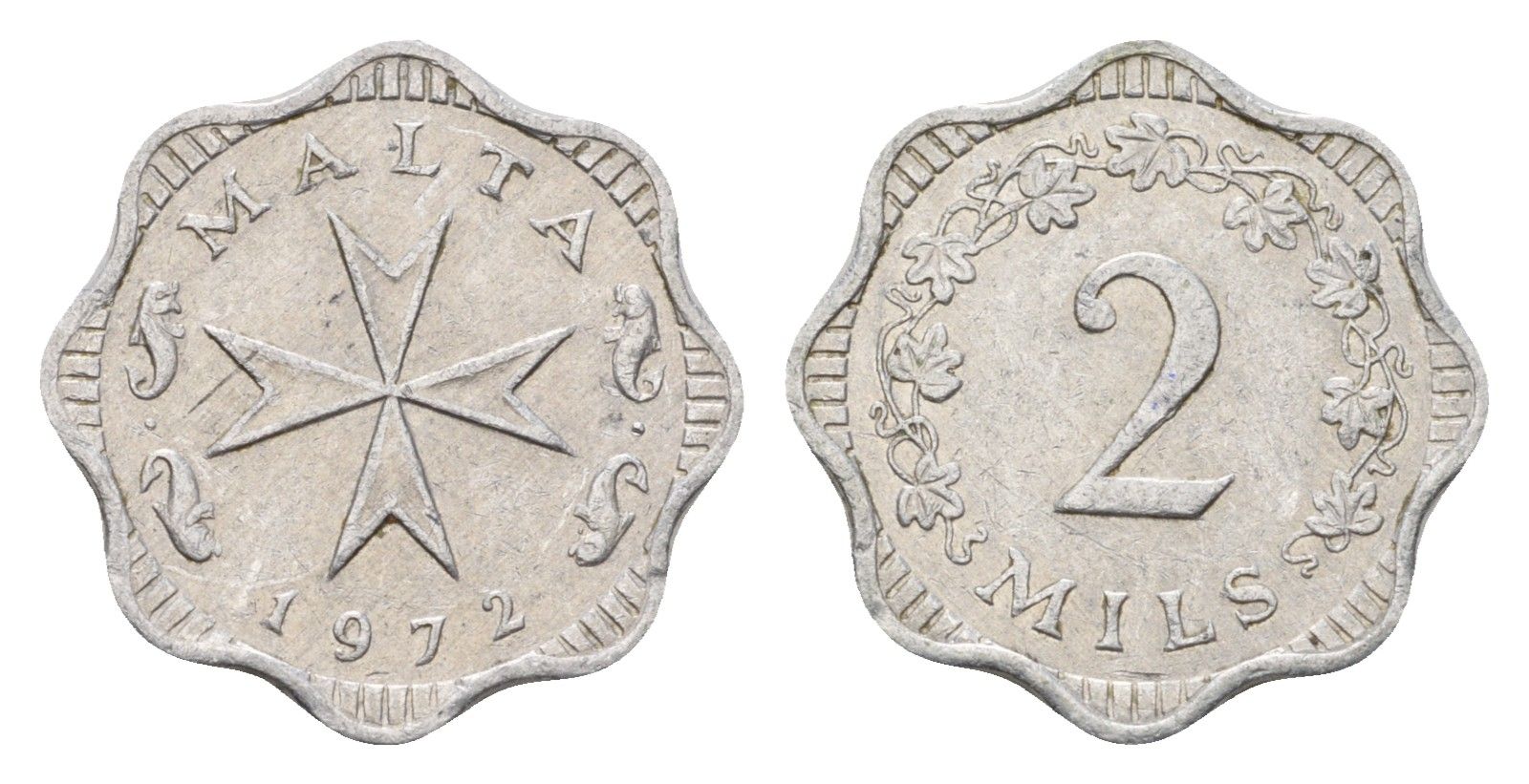 Мальта 2 миля 1972 KM 5 алюминий 4136-1135