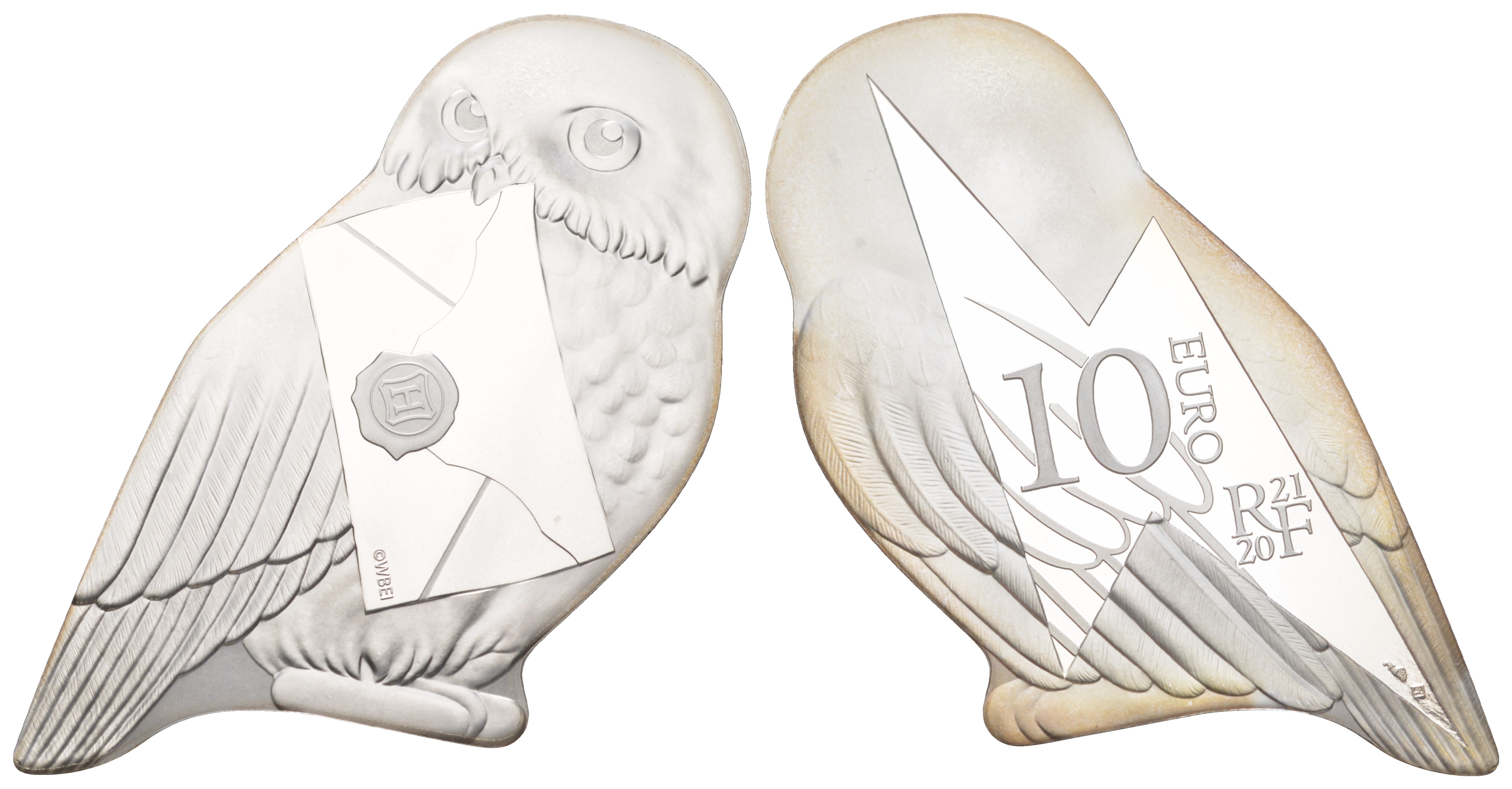 Франция набор из 2 монет (10 евро) 2021 Гарри Поттер - Гарри Потер и Альбус Дамблдор, Сова Букля, в оригинальной упаковке, с сертификатом, тираж 5.000 экземпляров KM 2963 и 2964 серебро PROOF 8-2-01-64