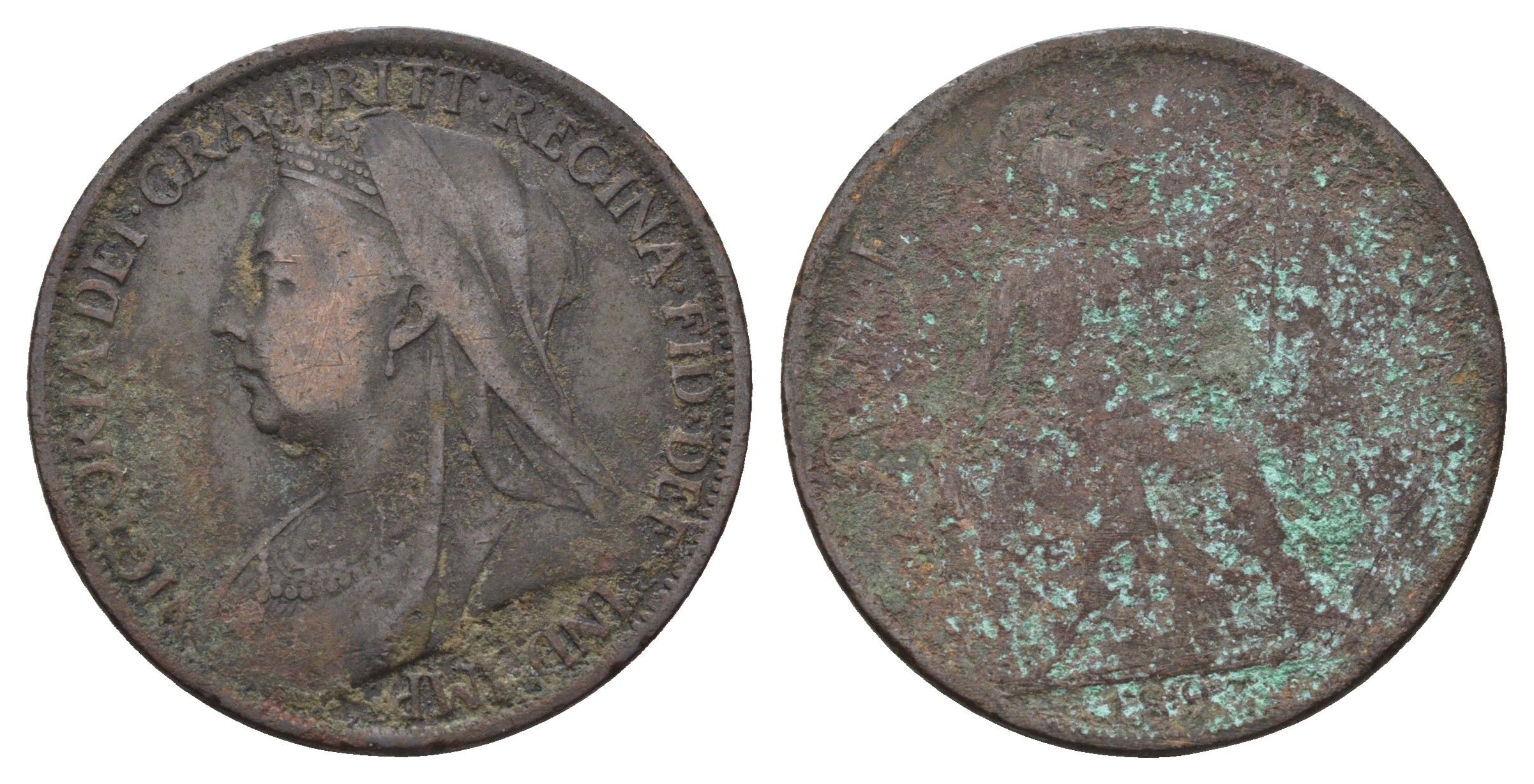 Великобритания 1 пенни 1897 Виктория (1837-1901) KM 790, Spink 3961 бронза 4692-643