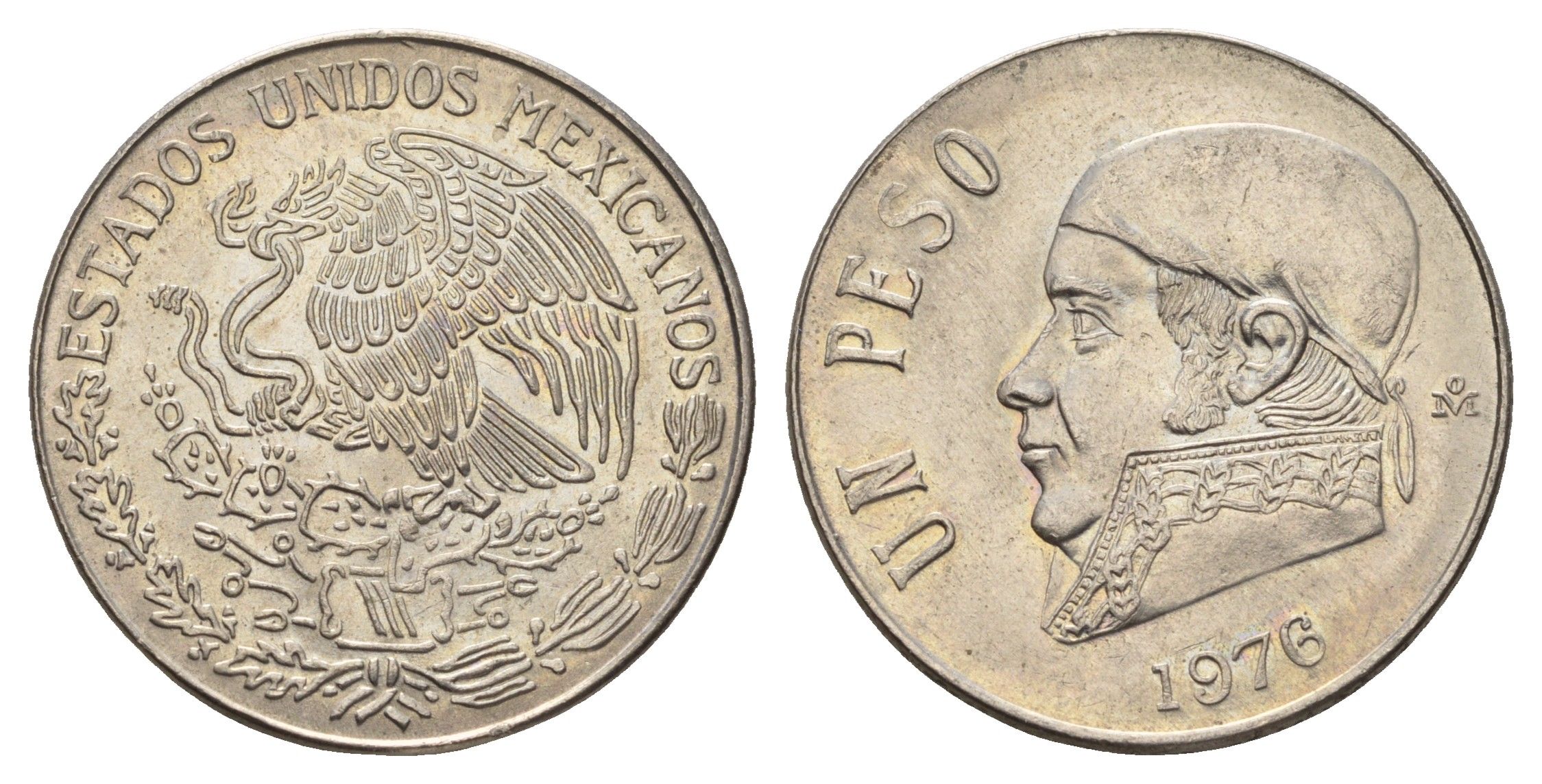 Мексика 1 песо 1976 Хосе Мария Морелос KM 460 медно-никель UNC 4645-1136