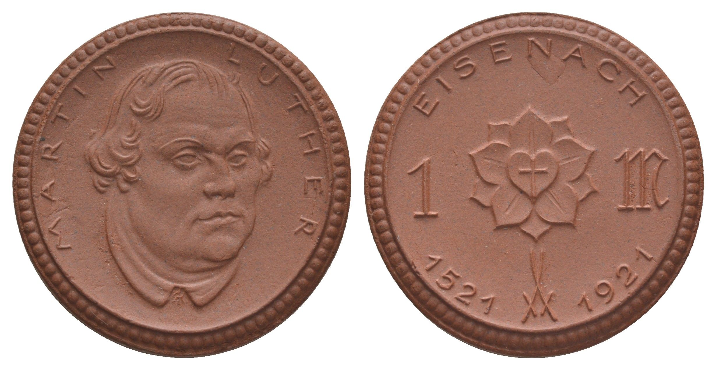 Айзенах 1 марка 1921 Men05 6273, Men18 7887 фарфор 25-526