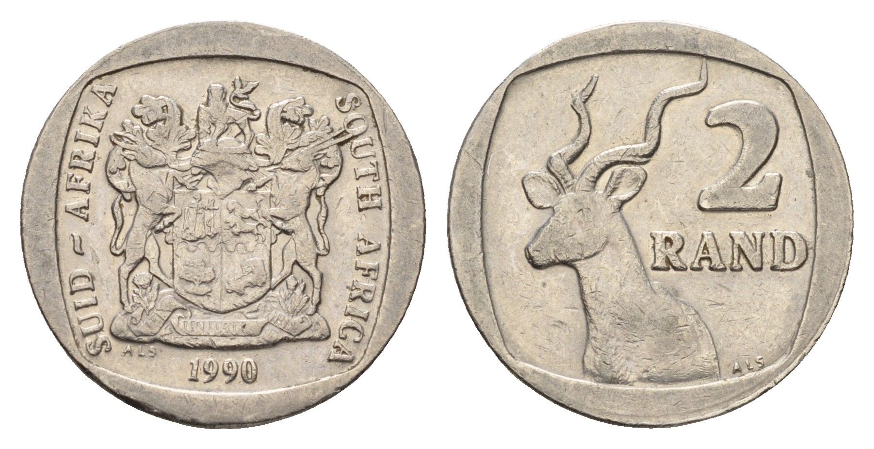ЮАР 2 ранда 1990 KM 139 медь плакированная никелем 4114-711