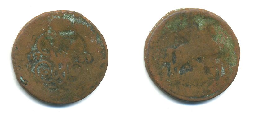 РОССИЯ 1 КОПЕЙКА 1759 медь 61-524