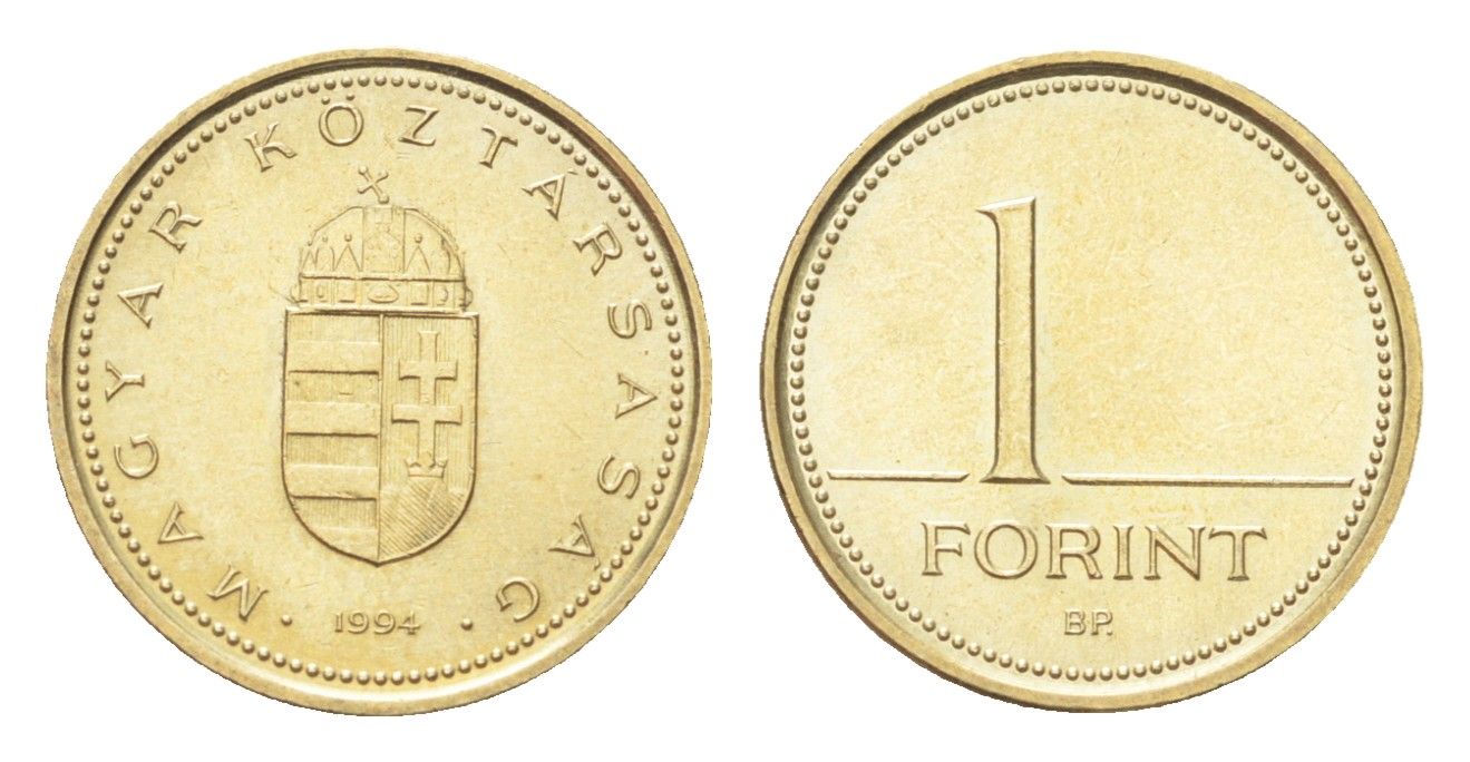Венгрия 1 форинт 1994 KM 692 никель латунь UNC 4705-1144