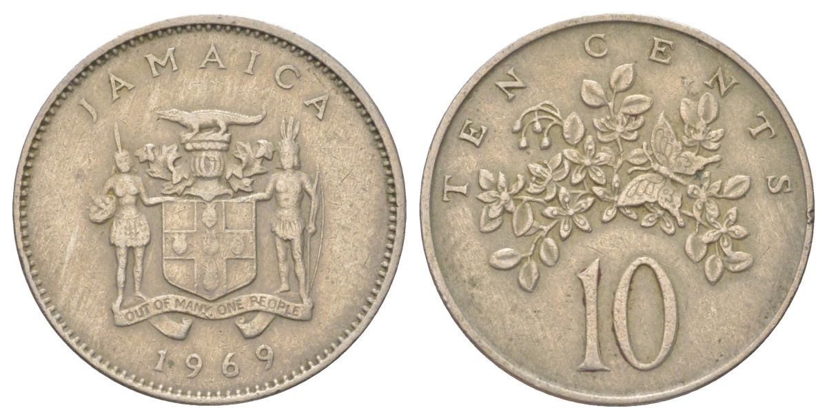 Ямайка 10 центов 1969 KM 47 медно-никель 4612-911