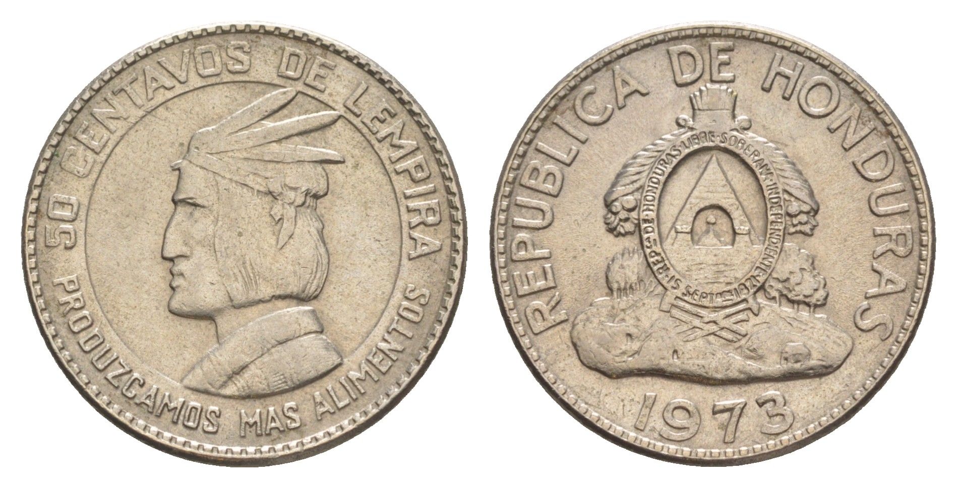 Гондурас 50 сентаво 1973 KM 82 медно-никель 4642-816