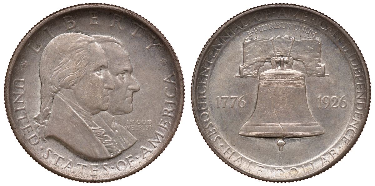 США 1/2 доллара ( 50 центов) 1926 150 лет Независимости США KM 160 серебро 02-205-46