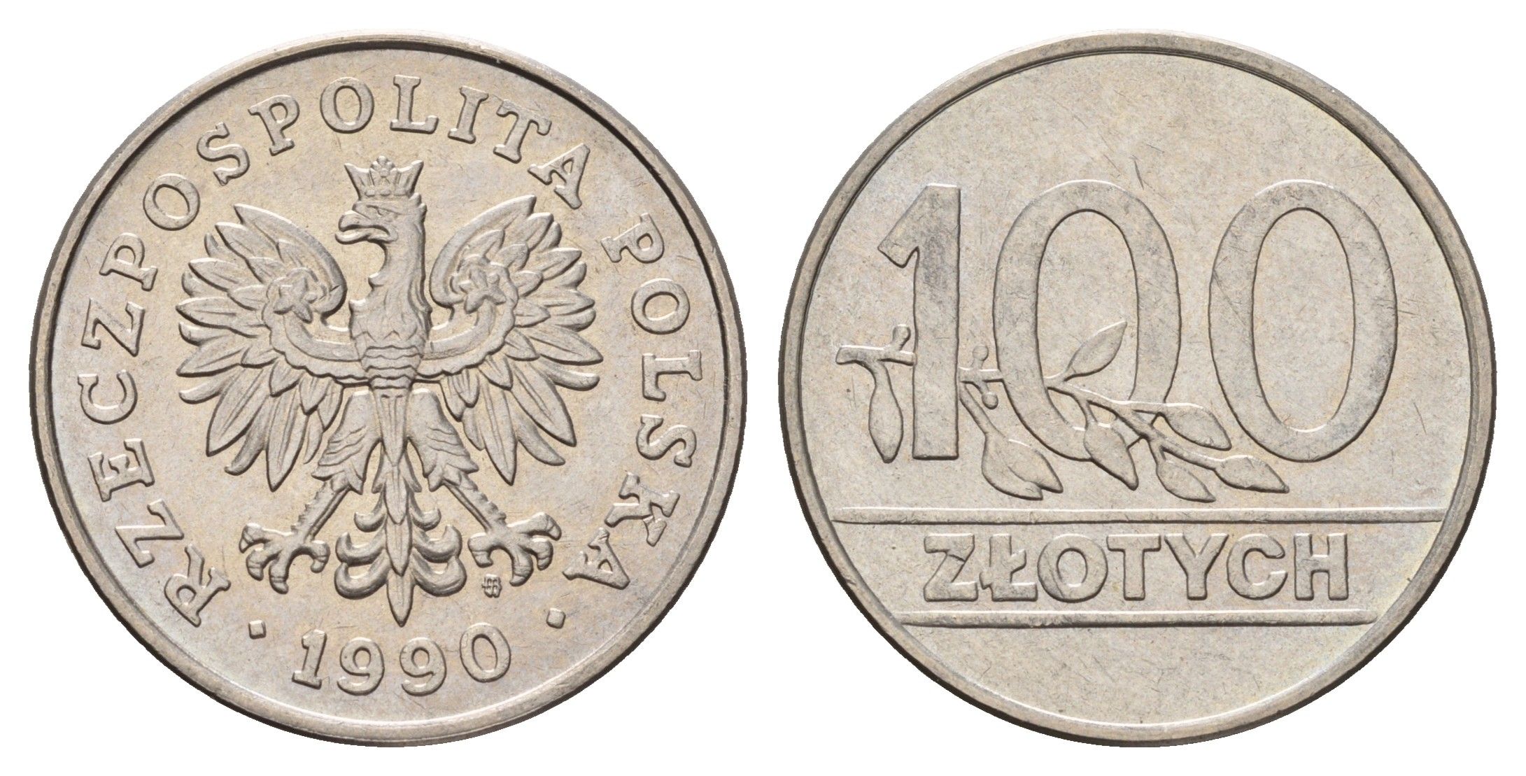 Польша 100 злотых 1990 Y 214 медно-никель UNC 3459-721