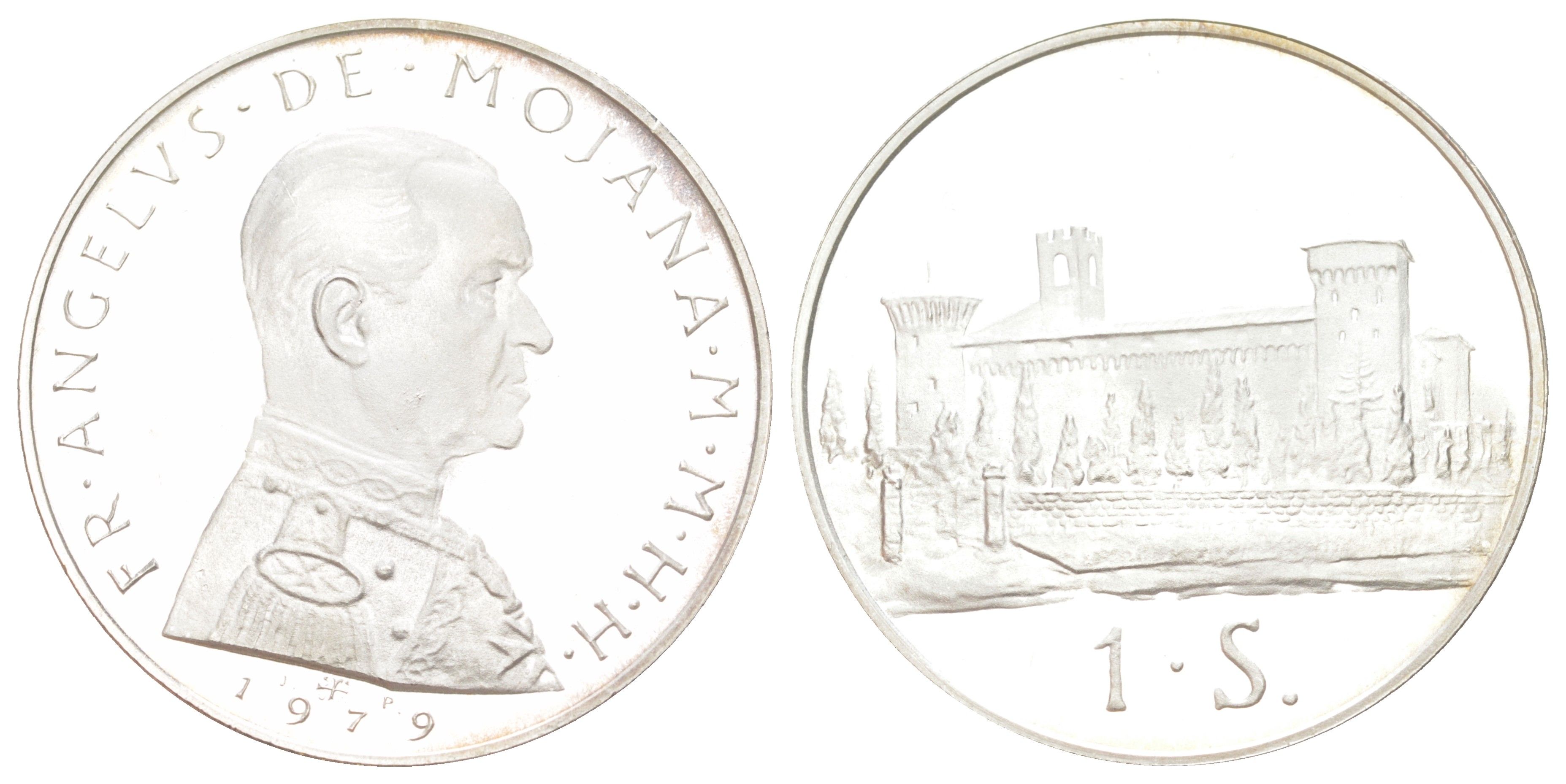 Мальтийский орден 1 скудо 1979 Анджело де Мохана, тираж 3.000 экземпляров X 76 серебро PROOF 441-1642