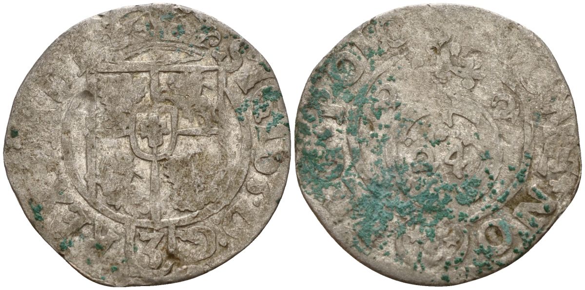 Польша 3 полкера (3 полторака - 1 крейцер) ND (1620-1627) Сигизмунд III Ваза (1587-1632) KM 41 серебро 4158-762