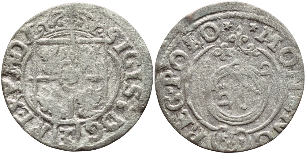 ПОЛЬША 1/24 ТАЛЕРА 1622 СИГИЗМУНД III (1587-1632) KM 41 серебро 3896-842