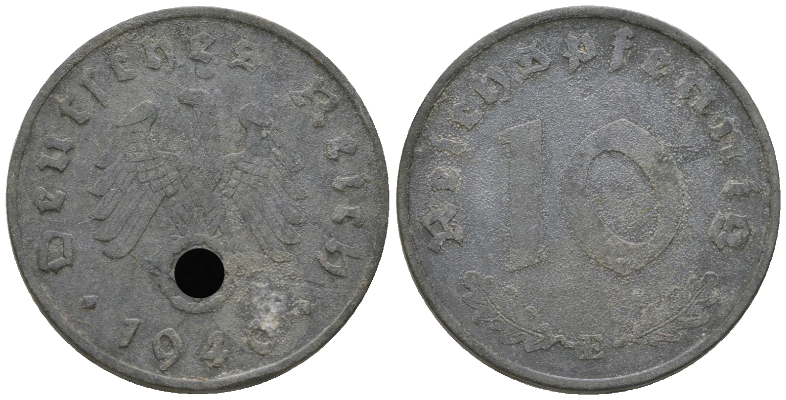 Германия 10 рейхспфеннигов 1940 E KM 101, J. 371 цинк    4656-116