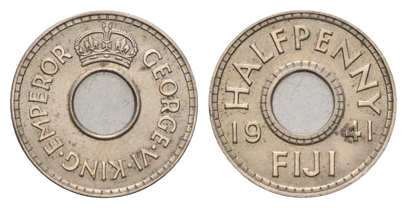 Фиджи 1/2 пенни 1941 Георг VI (1936-1952) KM 14 медно-никель aUNC 4127-1944
