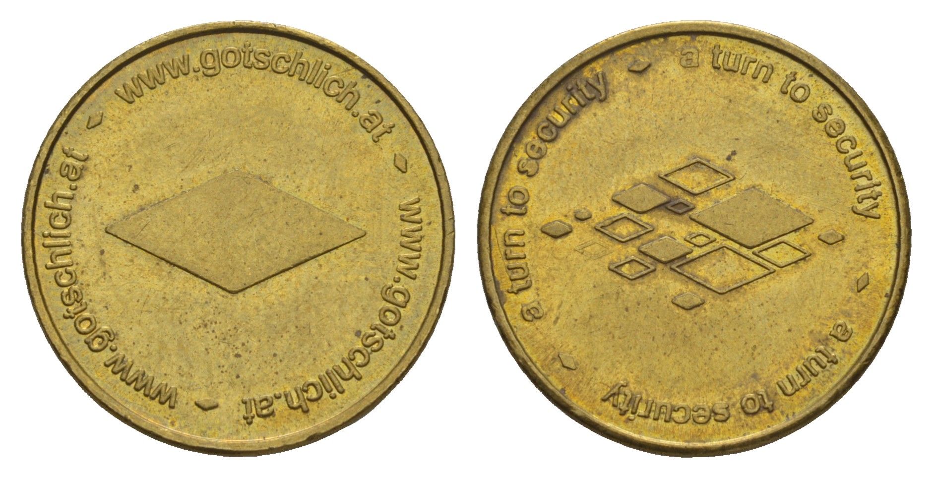 Австрия, Вена жетон для турникета Gotschlich диаметр 23 мм, вес 5 гр латунь aUNC 4656-347