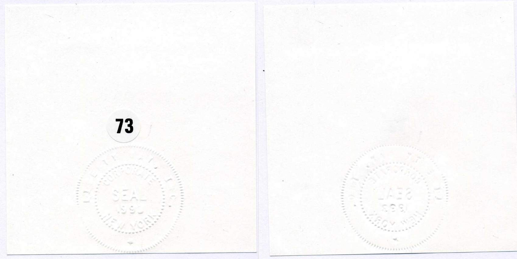 США СУХОЙ ОТТИСК ПЕЧАТИ 1993 SEAL CORPORATE, NEW YORK бумага UNC (ПРЕСС) 8615-74-2-2