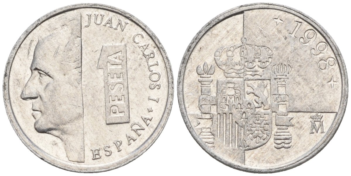 Испания 1 песета 1993 Хуан Карлос I (1975 - 2014) KM 832 алюминий 4154-527
