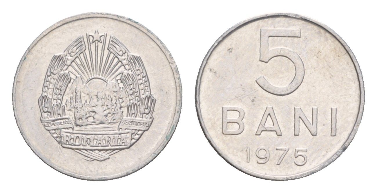 Румыния 5 бань (бани) 1975 KM 92a алюминий aUNC 4651-817
