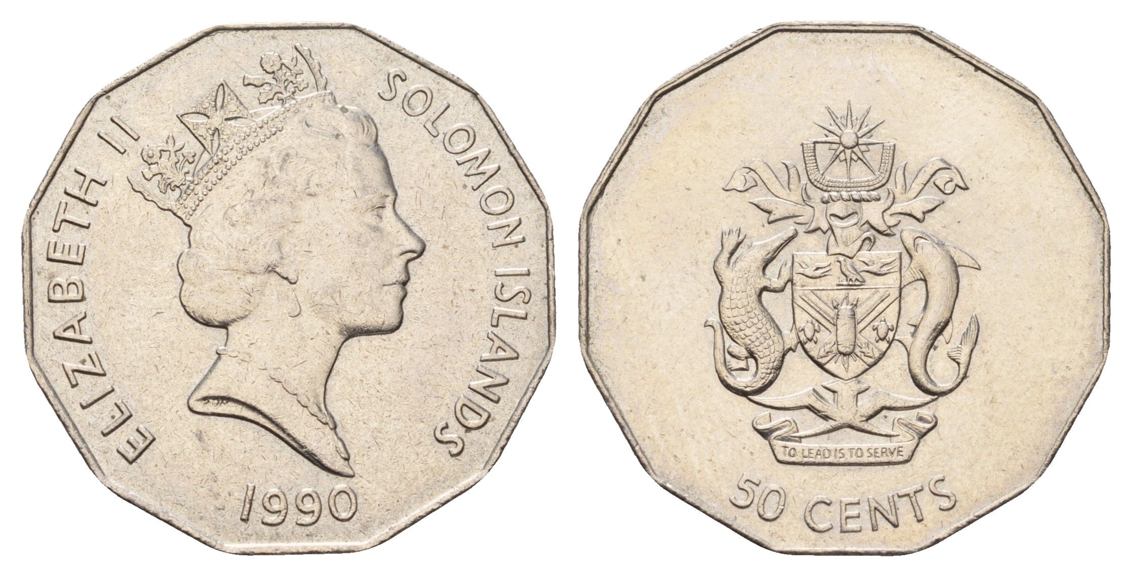 Соломоновы Острова 50 центов 1990 KM 29 медно-никель 4671-352