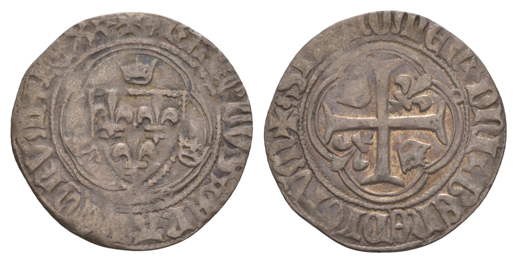 Франция бланк 1436-1461 Карл VII (1422-1461) Dy royales 522 серебро 1517-1132