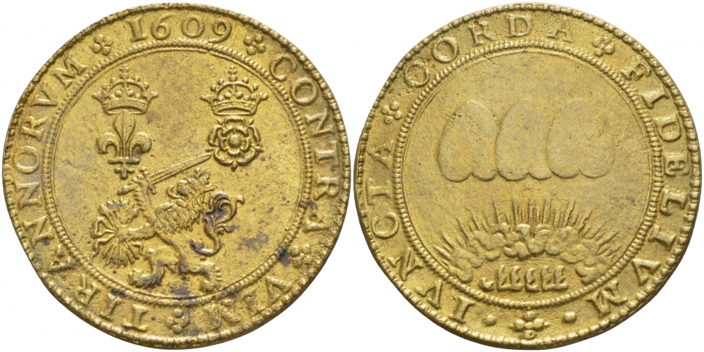 НИДЕРЛАДЫ МЕДАЛЬ 1609 НА ПРОДЛЕНИЕ ДОГОВОРА О СОЮЗЕ, 48 мм, 21,99 гр, поздняя копия 00-00