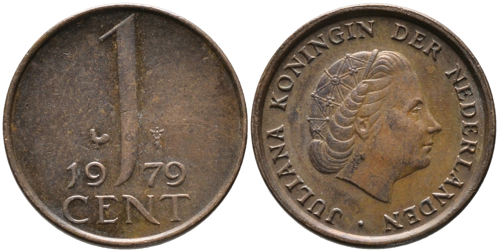 НИДЕРЛАНДЫ 1 ЦЕНТ 1979 ЮЛИАНА KM 180 бронза 96-1241