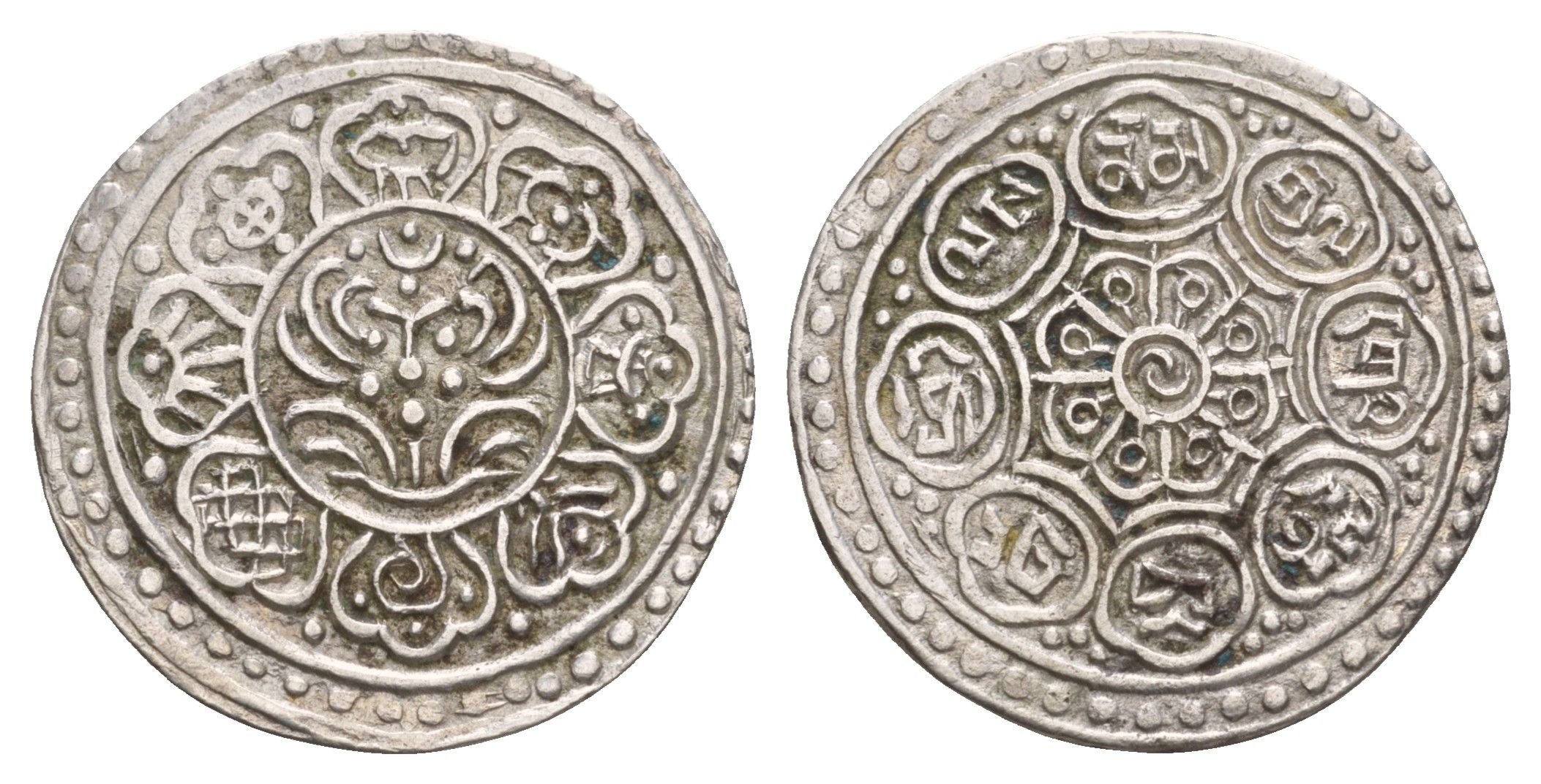 Тибет 2 тангки 1912 Y 15 серебро 1519-142