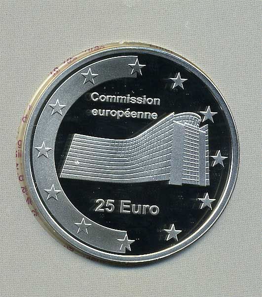 Люксембург 25 евро 2006 здание Европарламента Белреймонт в Брюсселе, тираж 5000 экз., в оригинальном буклете KM 100 серебро PROOF 6-5-2-21