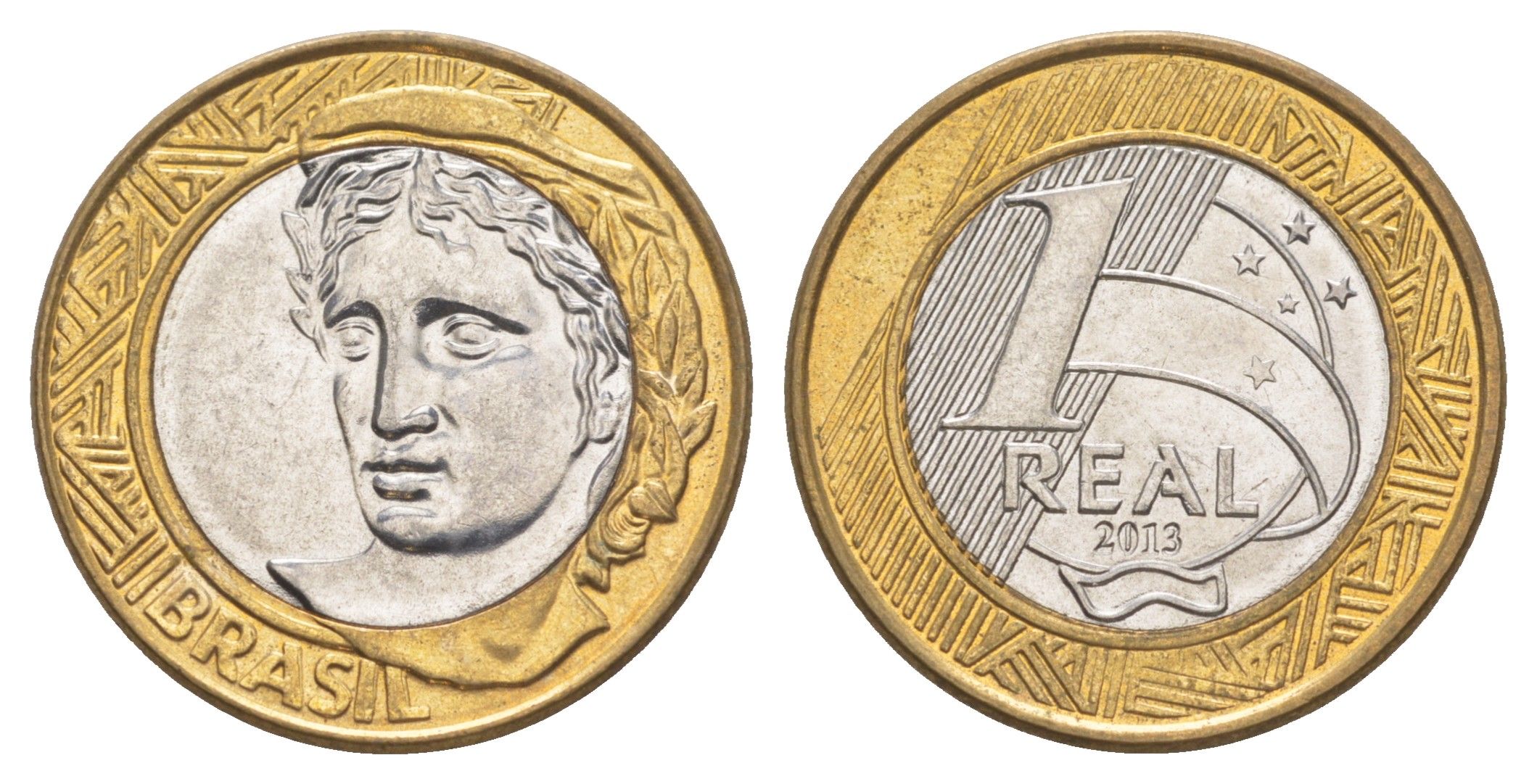 Бразилия 1 реал 2013 KM 652a биметалл UNC 4646-136