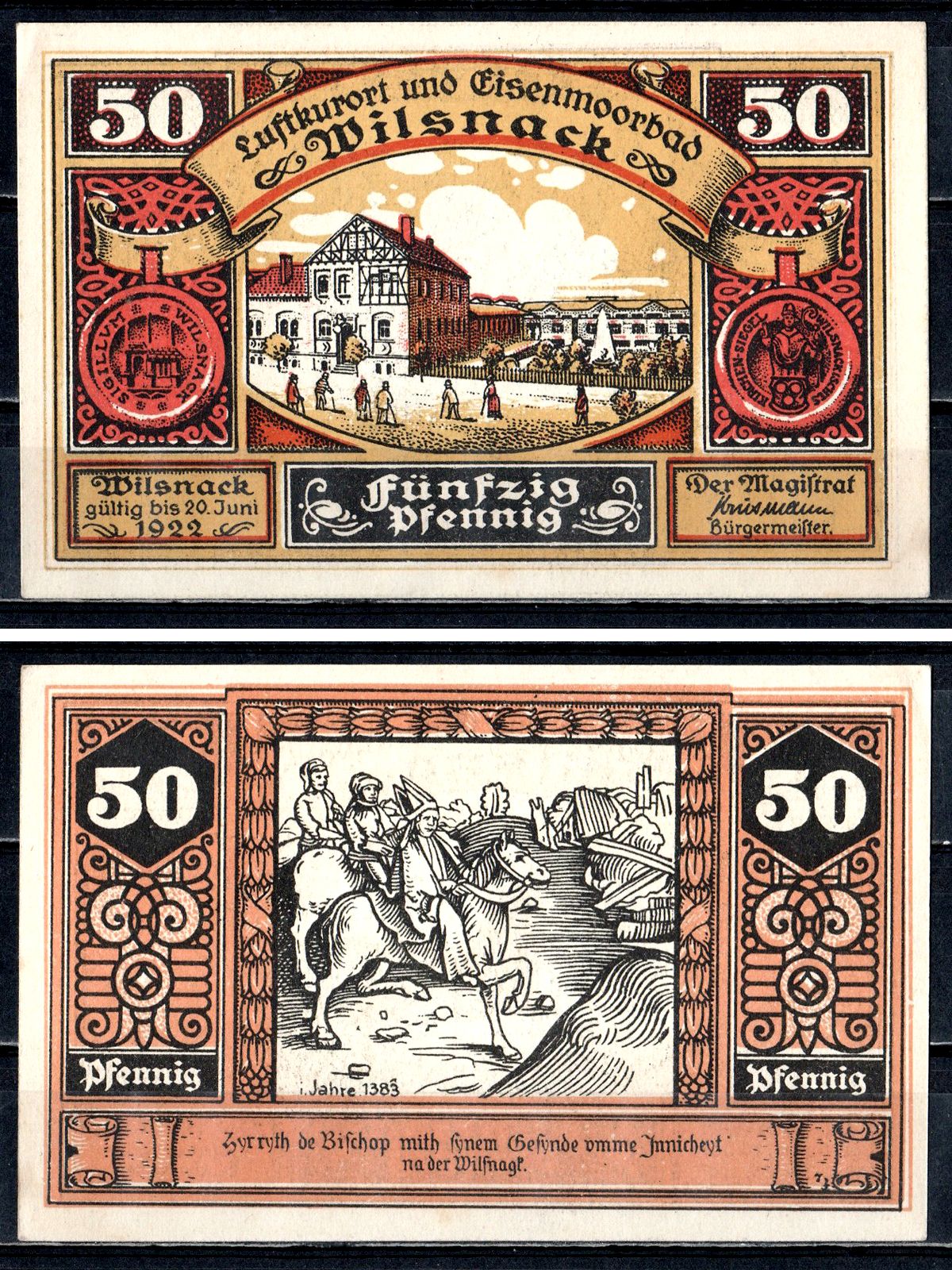 Вильснак (Пруссия, Бранденбург) 50 пфеннигов 1922 2193-46-3-1