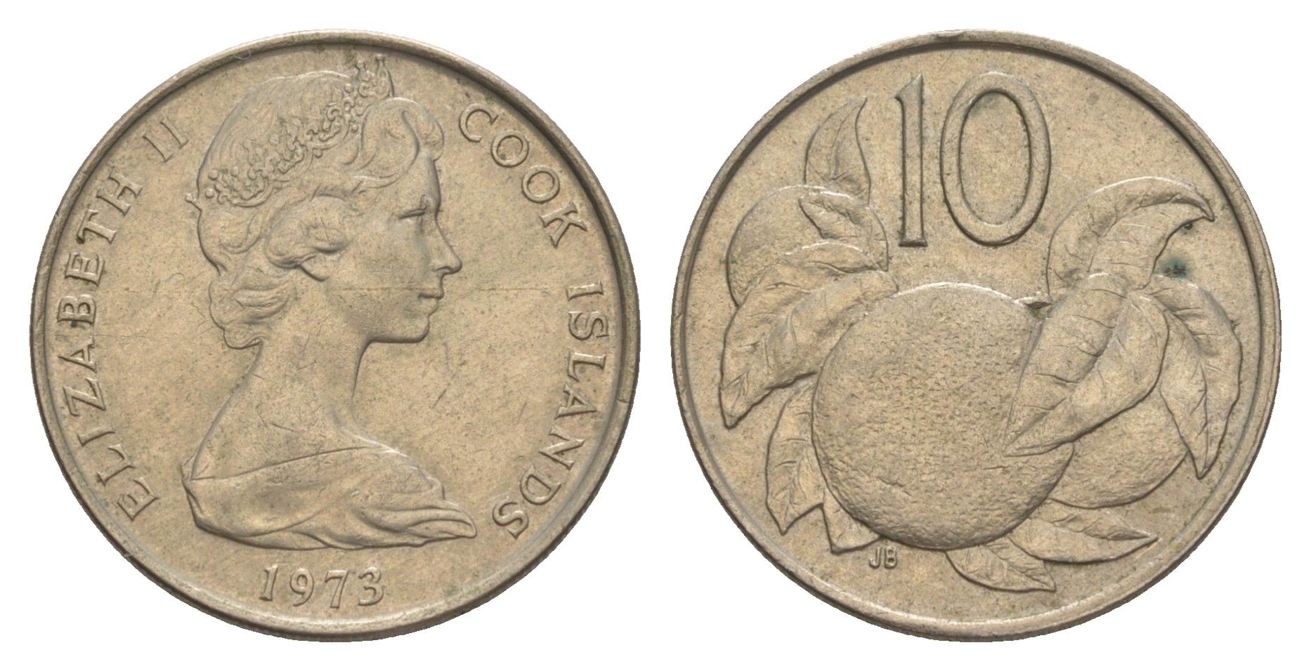 Острова Кука 10 центов 1973 KM 4 медно-никель 4631-1111