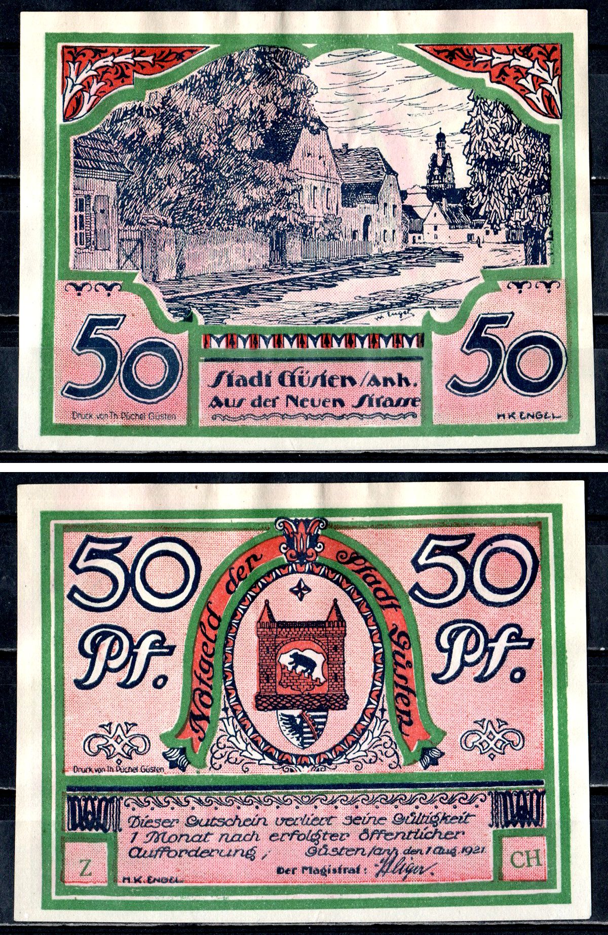 Гюстен (Анхальт) 50 пфеннигов 1921 7556-72-1-1