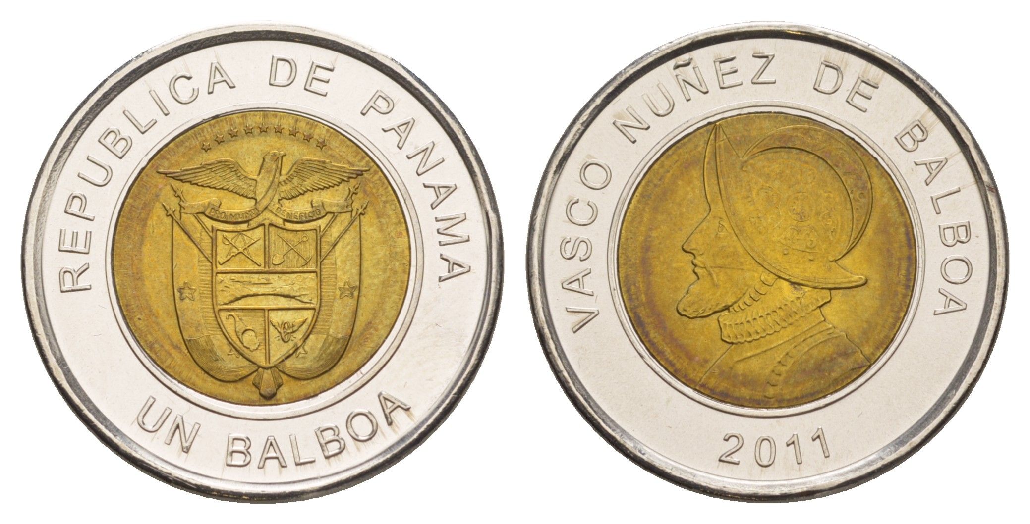 Панама 1 бальбоа 2011 KM 141 биметалл UNC 4642-731