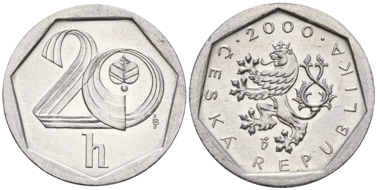 Словакия 20 геллеров 2000 b' KM 2.3 алюминий 4152-911