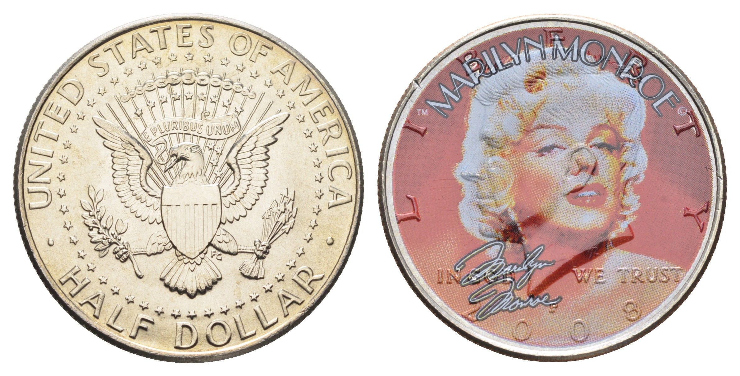 США 1/2 доллара 2008 Легенды Голливуда - Мэрилин Монро 11-145-44