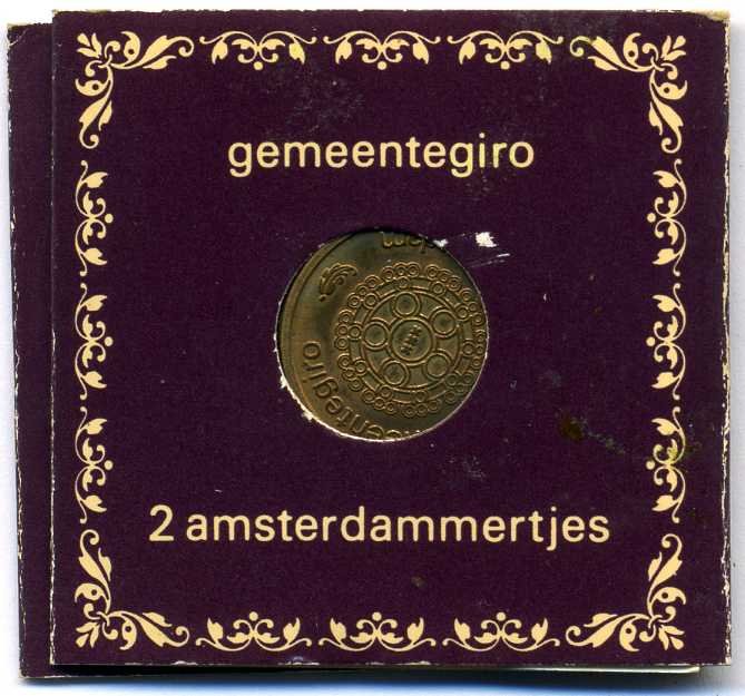 Европа жетон + жетон 1975 два жетона в оригинальном буклете, 700 лет Амстердаму UNC 7-1-36