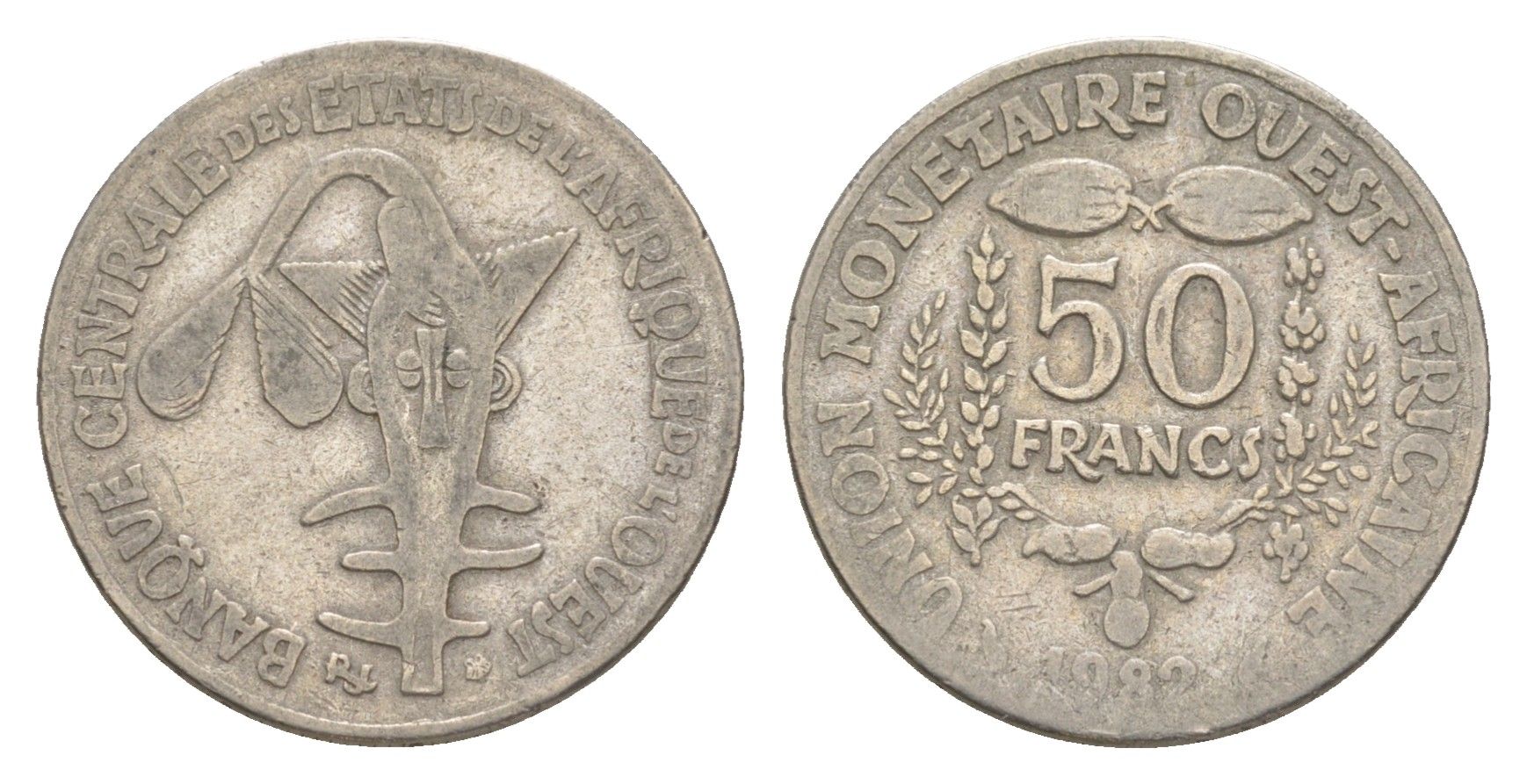 Западная Африка (BCEAO) 50 франков 1982 KM 6 медно-никель 4611-325