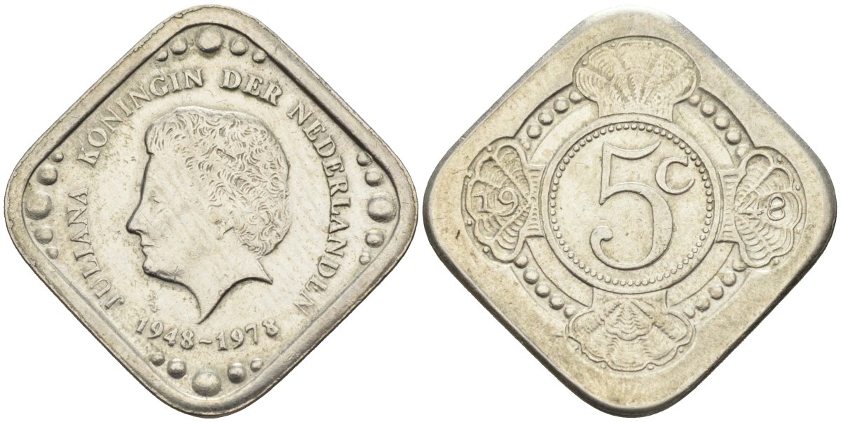Нидерланды жетон 1978 30 лет правления Юлианы (1948-1978) медно-никель 4584-457