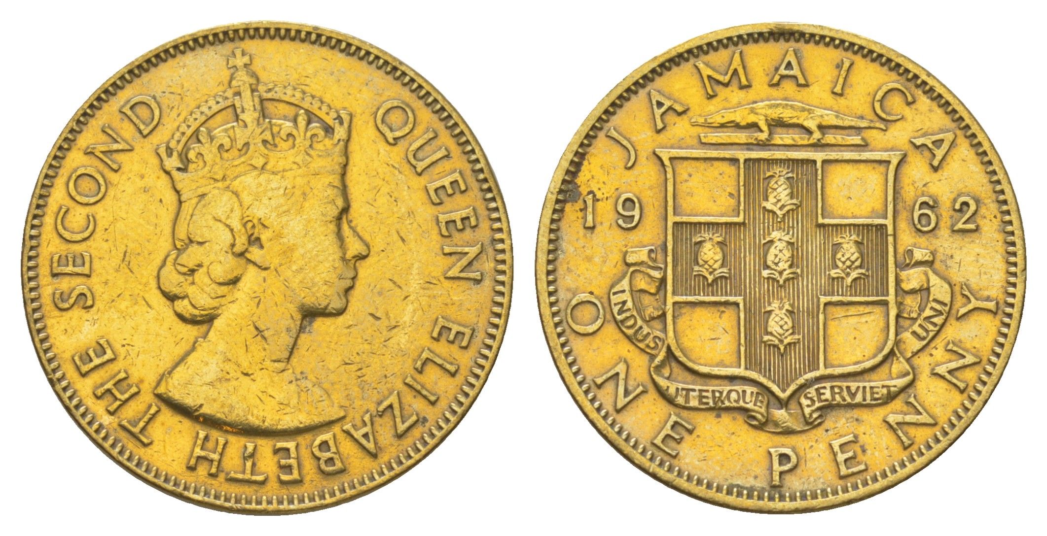 Ямайка 1 пенни 1962 KM 37 никель латунь 4628-717