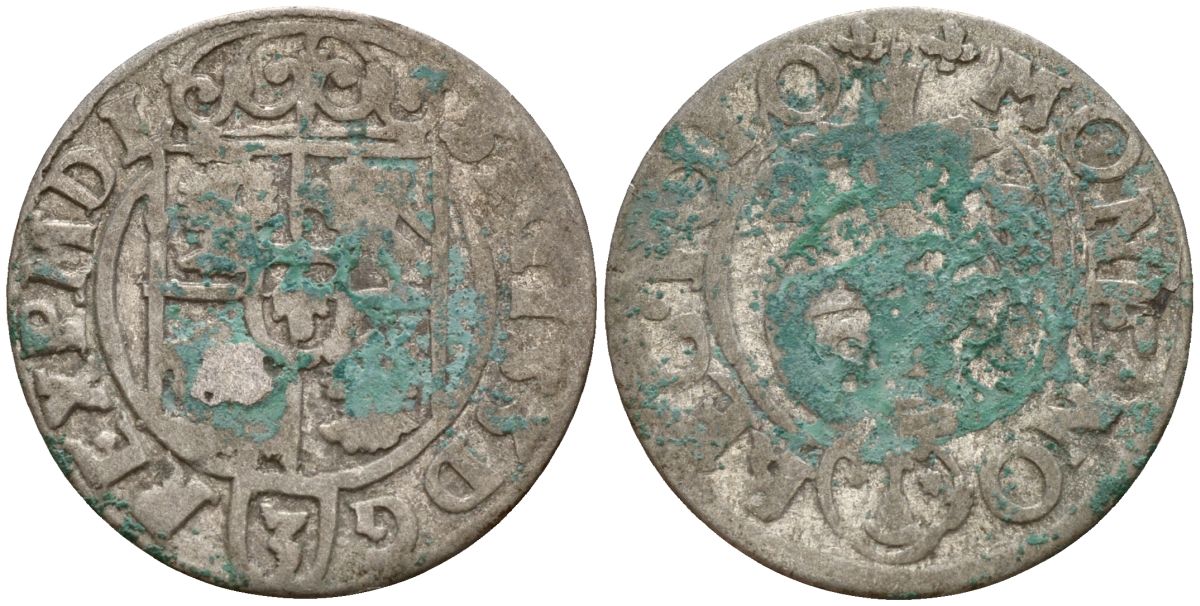 Польша 3 полкера (3 полторака - 1 крейцер) ND (1620-1627) Сигизмунд III Ваза (1587-1632) KM 41 серебро 4158-1119