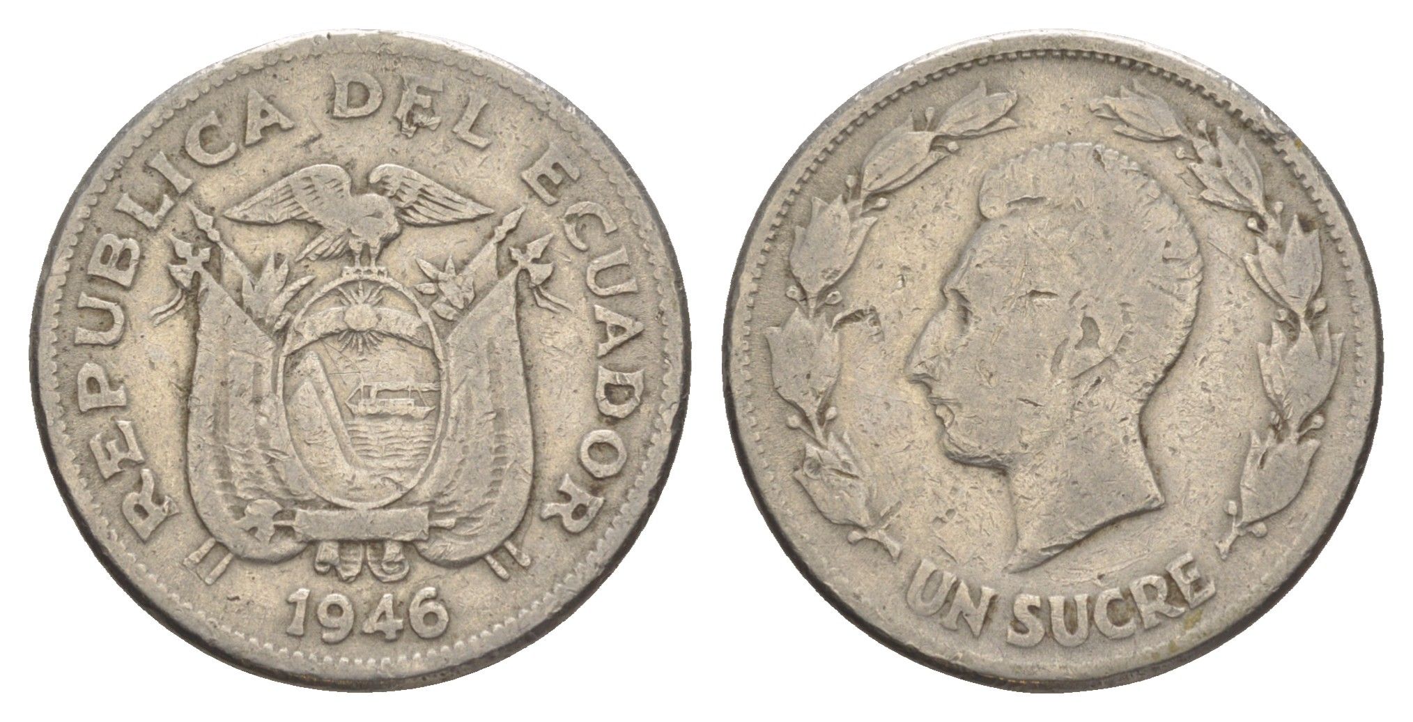 Эквадор 1 сукре 1946 KM 78.2 никель 83-141