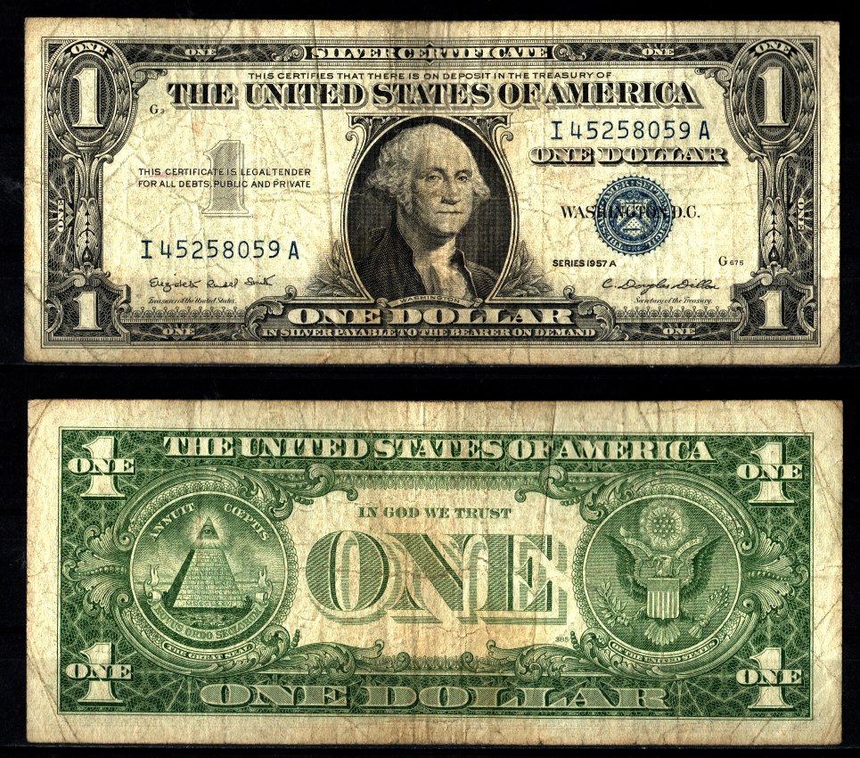 США 1 доллар 1957 Джордж Вашингтон Pick 419 a бумага 2119-5-1-2