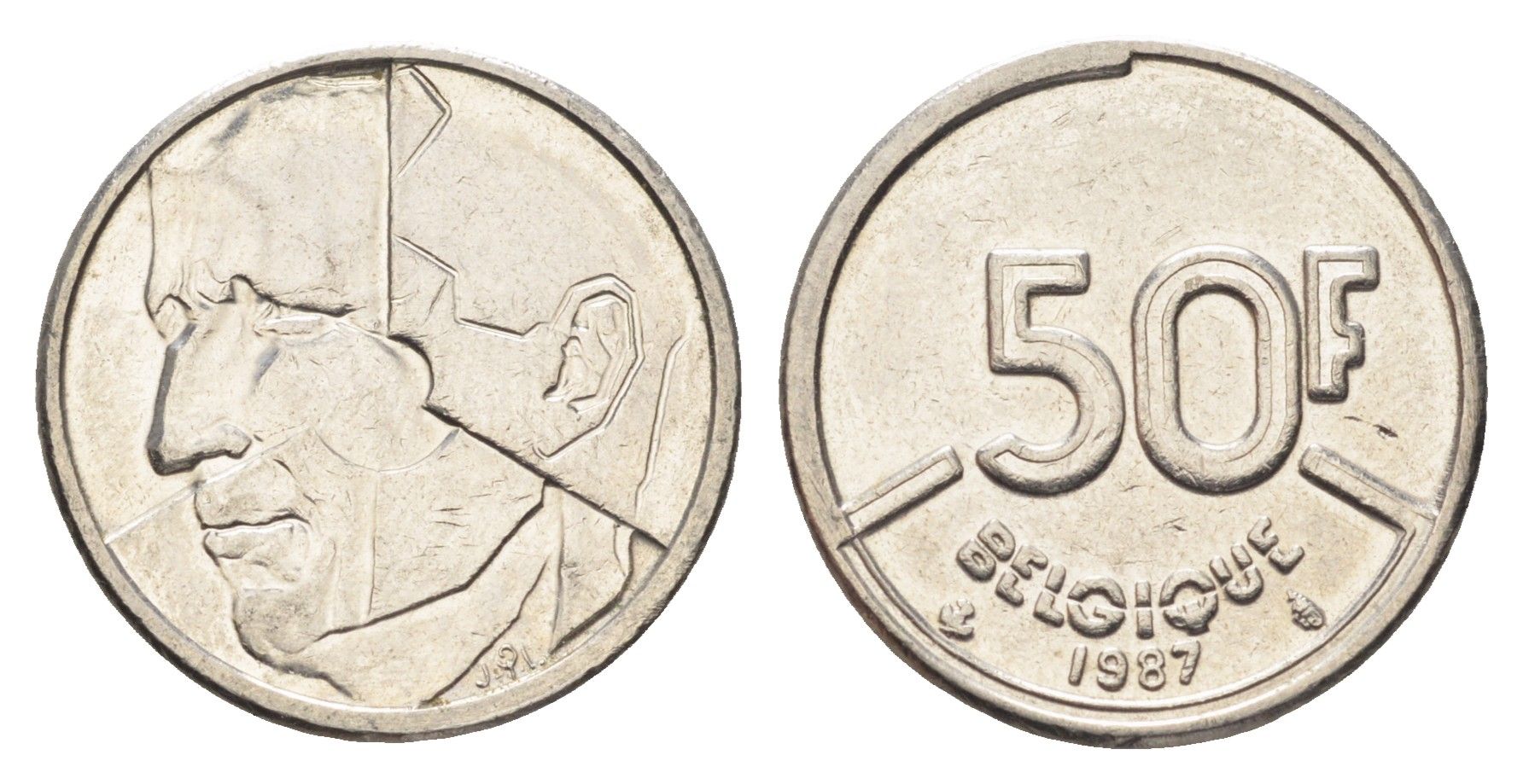 Бельгия 50 франков 1987 Belgique, Бодуэн I (1951-1993) KM 168 никель 4706-116