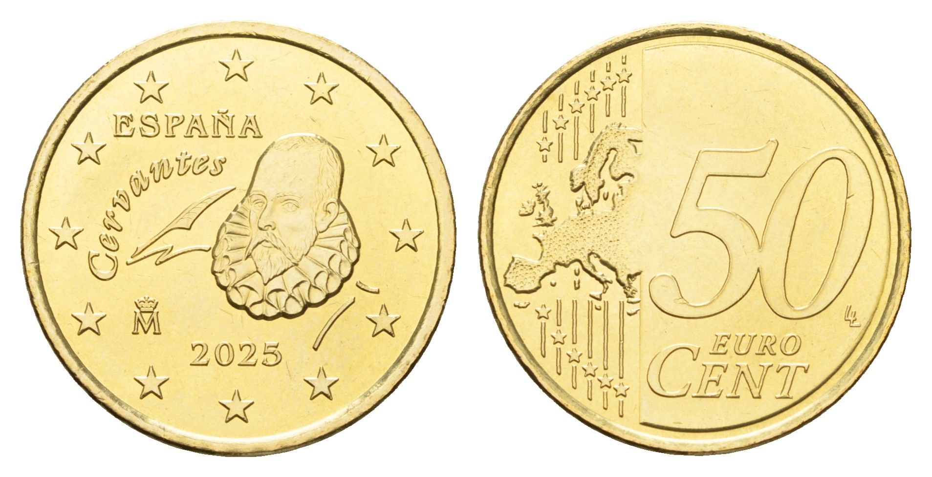 Испания 50 евроцентов 2025 тираж 2.500 экземпляров KM 1149 нордик BU 4670-1242