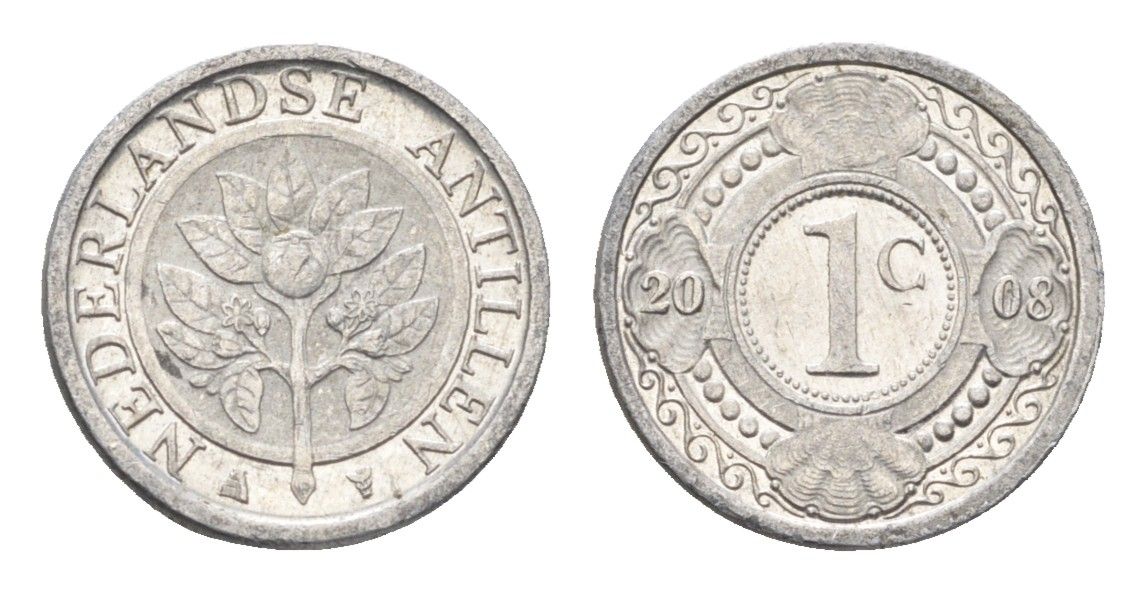 Нидерландские Антильские острова (Нидерландские Антилы) 1 цент 2008 KM 32 алюминий 4664-638