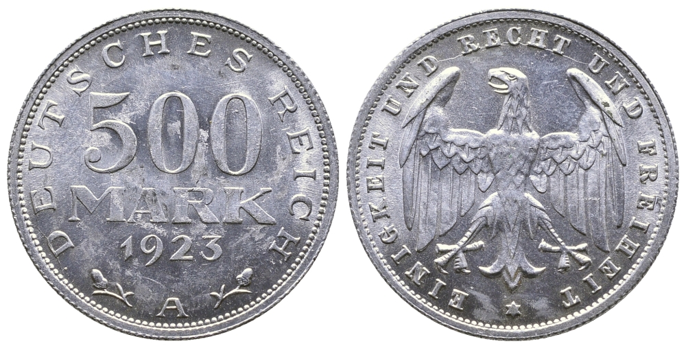 ГЕРМАНИЯ 500 МАРОК 1923 А KM 36, J. 305 алюминий 4380-615