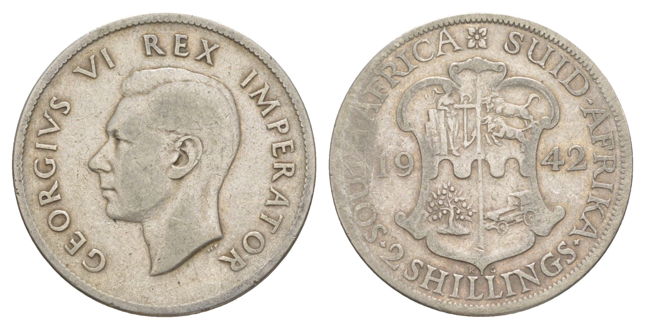 ЮАР 2 шиллинга (флорин) 1942 KM 29 серебро 4637-353